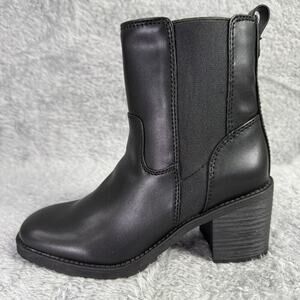 Zodiac Claret Ankle Boots Chelsea Booties Women's 6.5 Black Vegan Leather